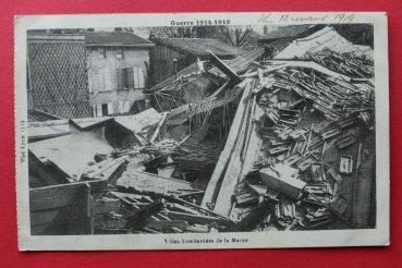 Ansichtskarte AK Villes de la Marne 1919 Zerstörung WKI Frankreich France 51 Marne